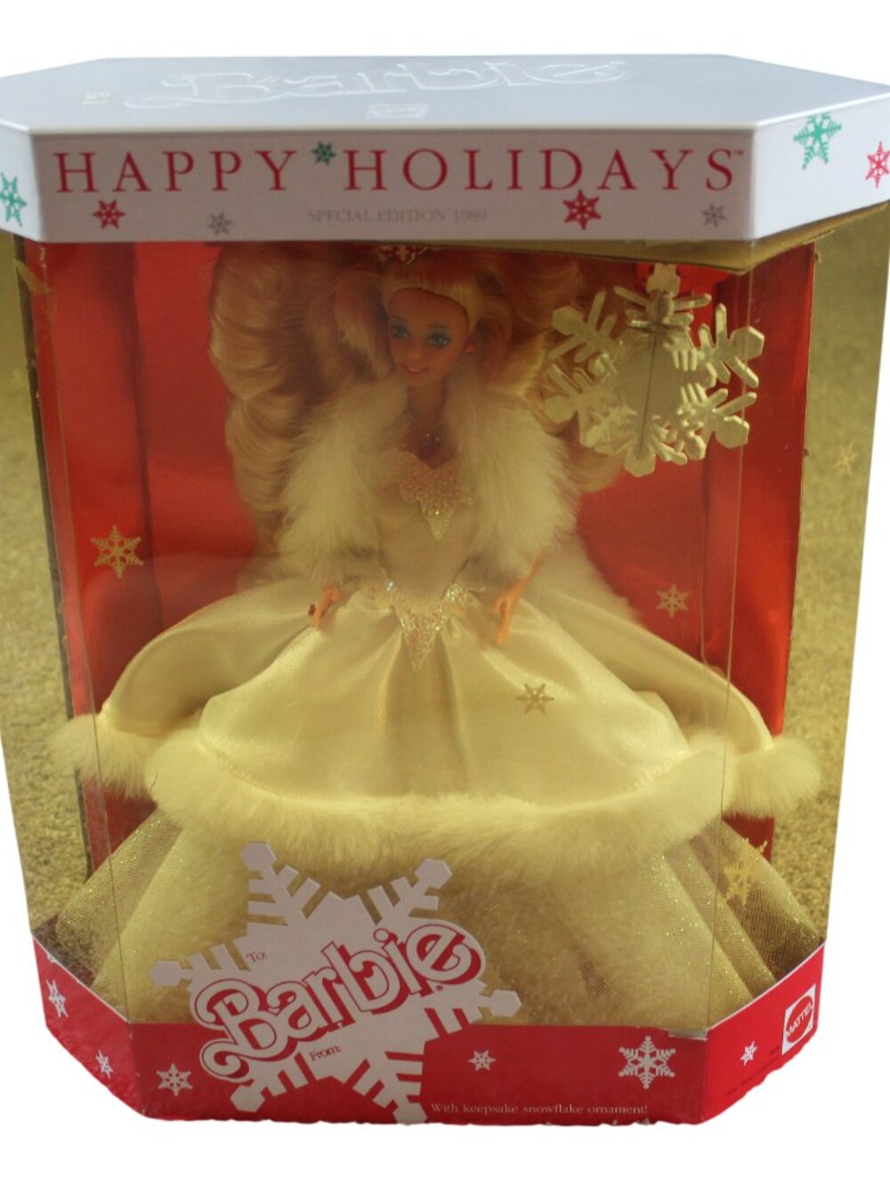 Vintage Barbie Happy Holidays 1989 Special Edition Doll #3523 Christmas Toy
